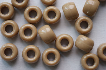 Plastic Beads - Pony - Opaque - 1000 Pieces - 9 Mm - Tan