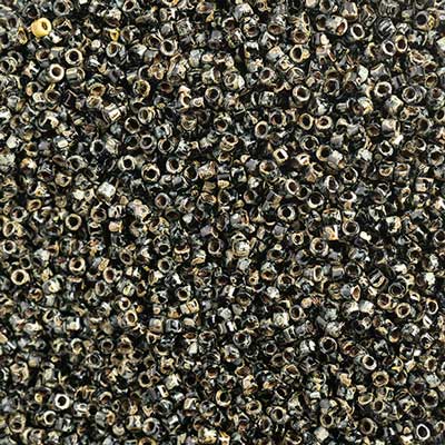Delica 11/0 Picasso Opaque Smoky Black 10g Bag