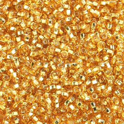 Czech Seed Bead 10/0 S/L Gold Strung Half Hank