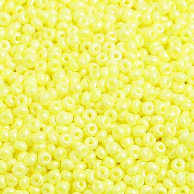 Czech Seed Bead 10/0 Shiny Yellow Strung Half Hank