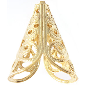Filigree Cone Gold 12X15Mm Lf/Nf
