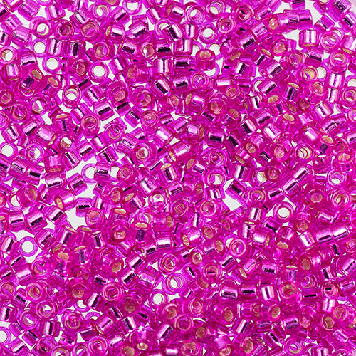 Delica 11/0 Rd Fuchsia Silver Lined-Dyed 10g Bag