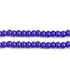 Czech Seed Bead 10/0 Opaque Dark Royal Blue Strung