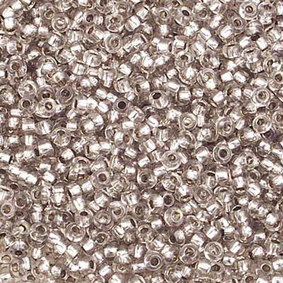 Czech Seed Bead 10/0 S/L Light Grey SOLGEL Strung Half Hank