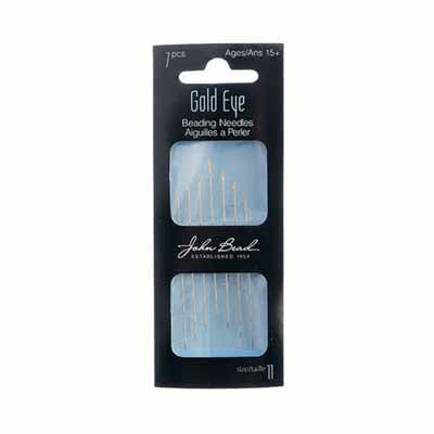 Beading Needle Gold Eye 7 pcs  Size 10