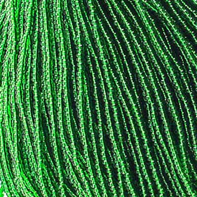 Czech Seed Bead 10/0 Transparent Medium Green Strung