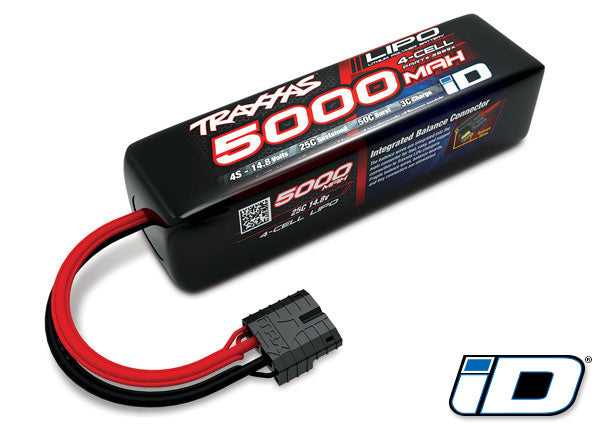 Traxxas 5000mAh 4S 14.8V 25C LiPo iD Plug Soft Case (Long) 155x34x45mm