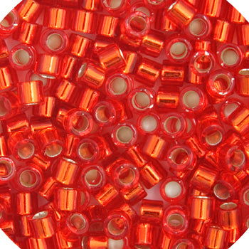 Delica 11/0 Rd Red/Orange Silver Lined