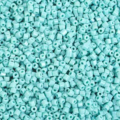 Czech Seed Beads 10/0 2Cut Opaque Turquoise Strung