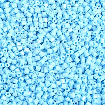 Czech Seed Beads 10/0 2Cut Opaque Light Blue Strung