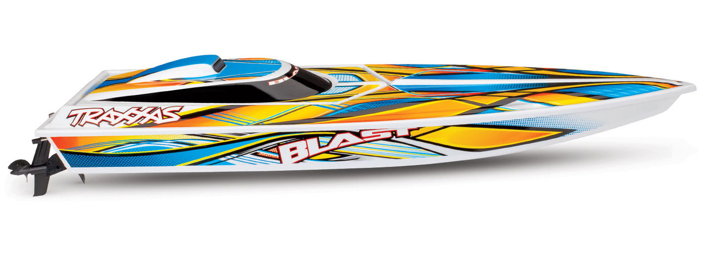 Traxxas Blast 24" High Performance RTR Race Boat, 6 Cell Traxxas ID NiMh, DC Charger - Orange