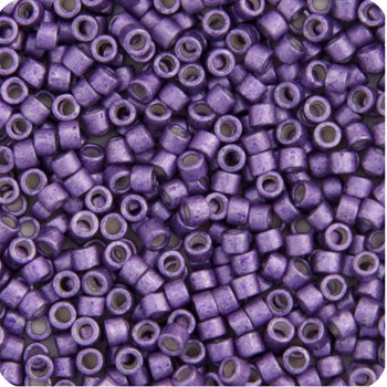 Delica 11/0 RD Purple Eggplant Galvanized-Dyed 10g Bag