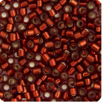 Delica 11/0 RD Dark Cranberry Red Silver Lined 10g Bag