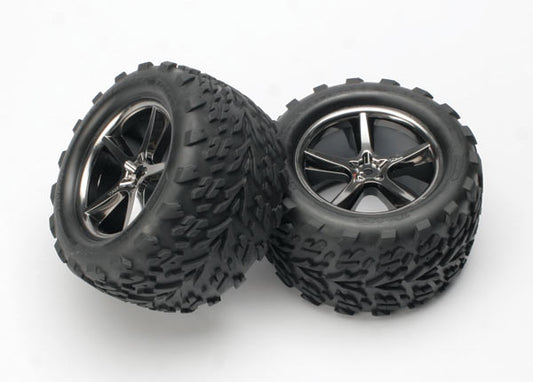 Gemini Black Chrome Wheel W/ Talon Tire (2):E-Revo
