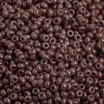 Czech Seed Bead 10/0 Opaque Dark Red Strung