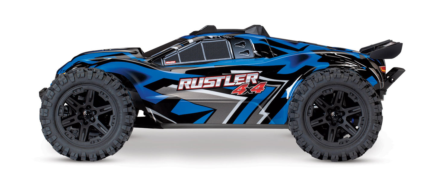 Traxxas Rustler 4X4 1/10 4WD Stadium Truck RTR - Green LED with TQ 2.4GHz radio system and XL-5 ESC - with 7-cell NiMH 3000mAh and DC Charger