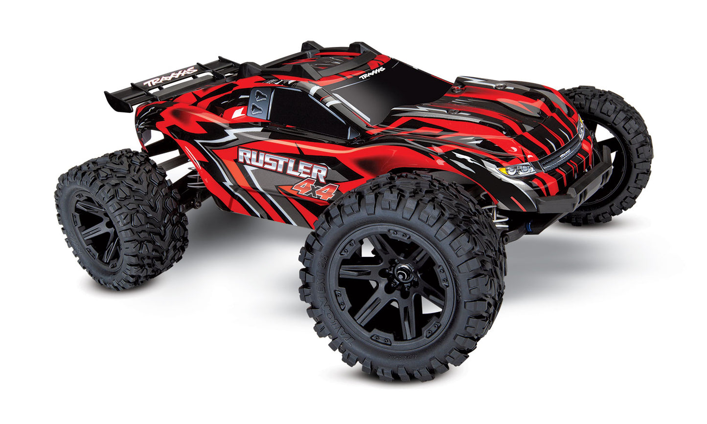 Traxxas Rustler 4X4 1/10 4WD Stadium Truck RTR - Green LED with TQ 2.4GHz radio system and XL-5 ESC - with 7-cell NiMH 3000mAh and DC Charger