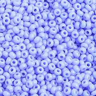 Czech Seed Bead 10/0 Opaque Pale Blue Strung