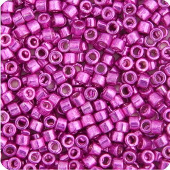 Delica 11/0 Rd Hot Pink Opaque Glavanized-Dyed 10g Bag