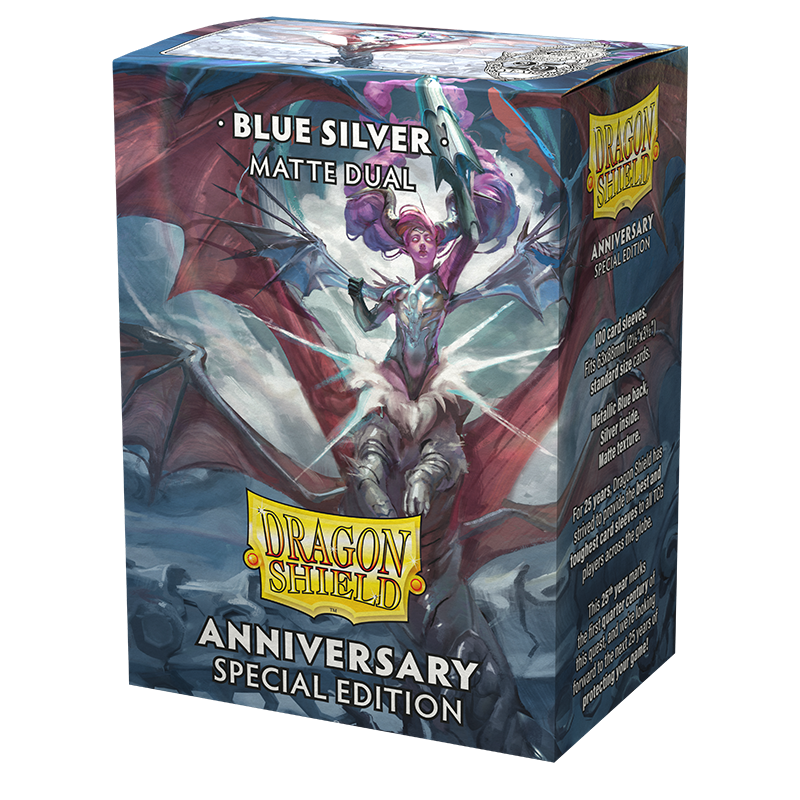DRAGON SHIELD SLEEVES ANNIVERSARY SPECIAL EDITION BLUE/SILVER (50)