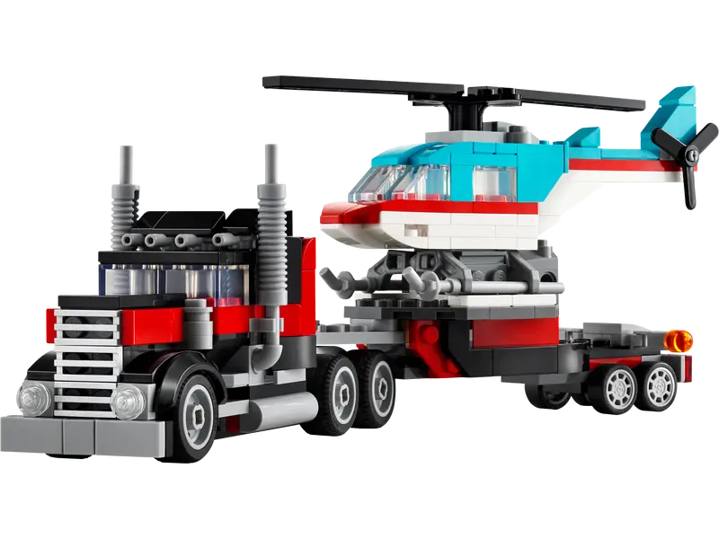 Flatbed Truck with Helicopter V39 LEGO Creator