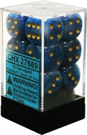 PHANTOM 12D6 TEAL/GOLD 16MM