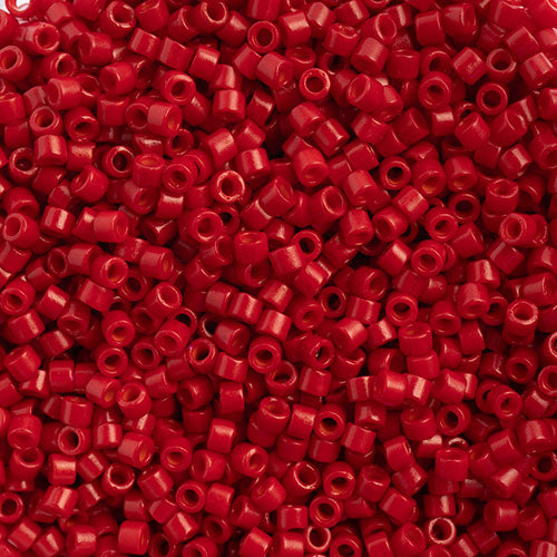 Delica 11/0 RD Bright Red Matte-Dyed 10g Bag