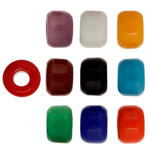 Glass Crow Bead 9Mm Opaque White  65 grams