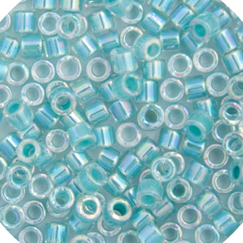 Delica 11/0 RD Dark Aqua AB Lined-Dyed 10g Bag