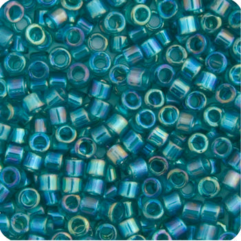 Delica 11/0 RD Teal Caribbean Transparent AB