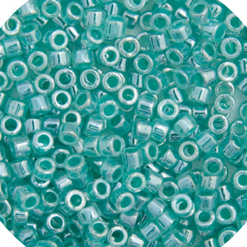 Delica 11/0 RD Light Crystal Green Aqua Ceylon 10g Bag