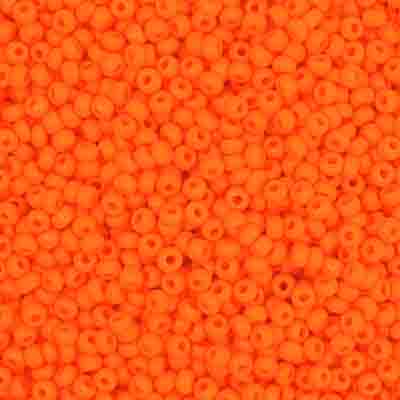 Czech Seed Bead 10/0 Opaque Light Orange Strung