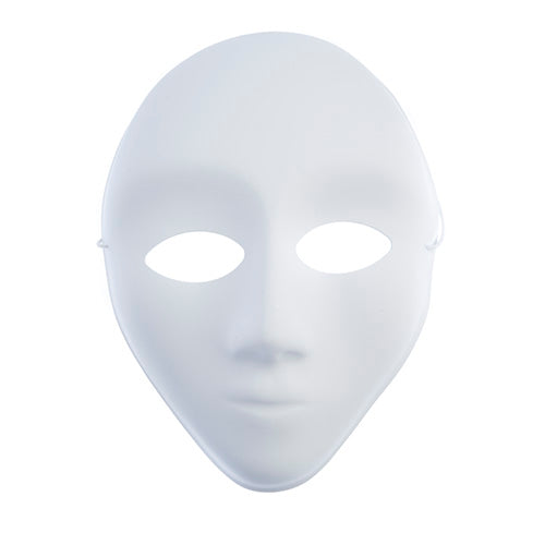 MASK SIENA PLAST.WHT W/ELASTIC