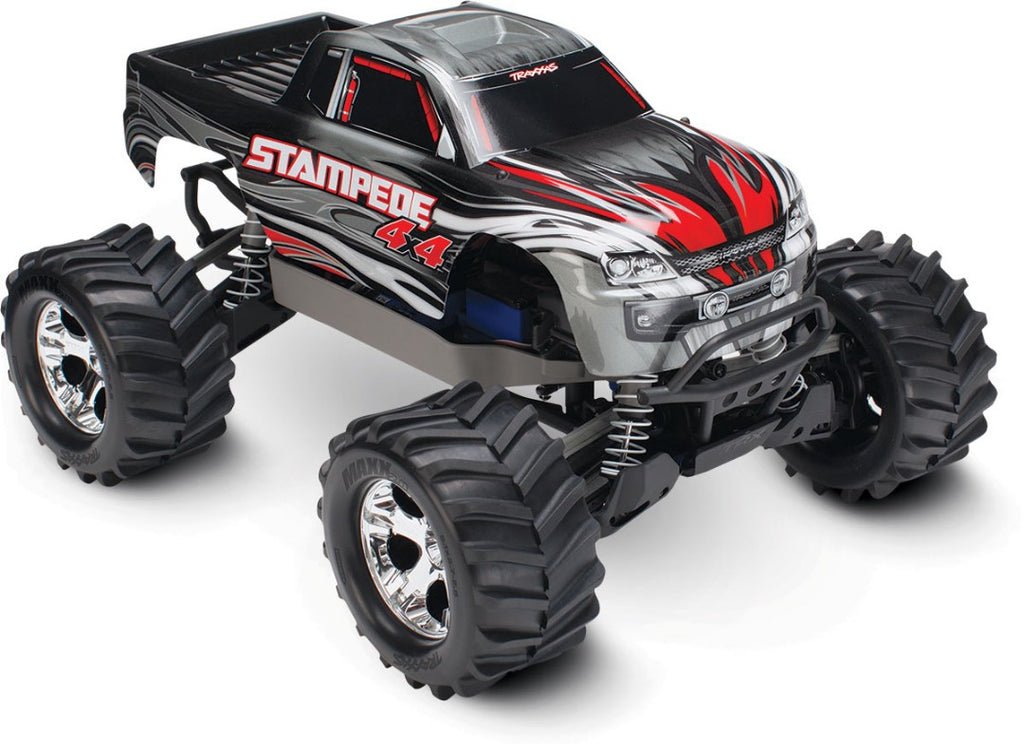Traxxas Stampede 4X4 Brushed Titan 12T Motor And Xl-5 Esc With 7-Cell Nimh 3000Mah And Dc Charger. Silver.