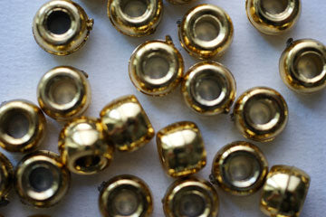 Plastic Beads - Pony - Metallic - 1000 Pieces - 9 Mm - Golden