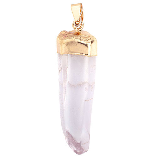 Semi-Precious Pendant Mineral Stone Apx 40Mm Crystal Johnbead: