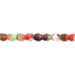 F/P Round 4mm Opaque Blue/Red/Black Multi