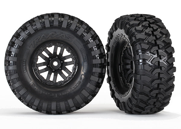 Traxxas Tires and wheels, assembled, glued (TRX-4 wheels, Canyon Trail 1.9" tires) (2)
