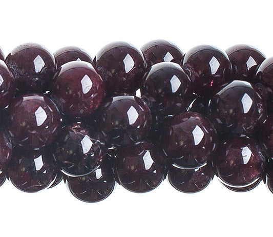 Semi-Precious 16in 10mm Garnet Natural