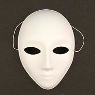 Mask Siena Plast.Wht W/Elastic