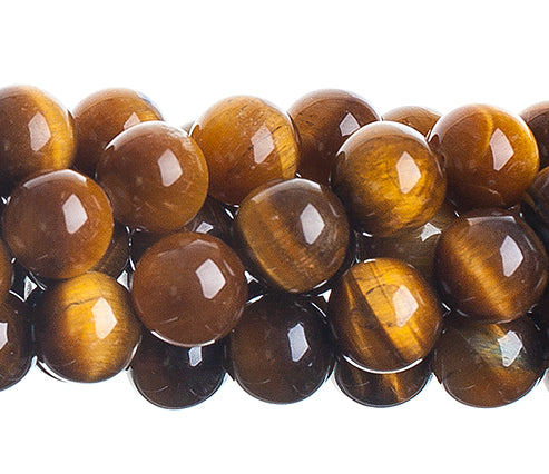 Semi-Precious 16in 8mm Tiger Eye Natural
