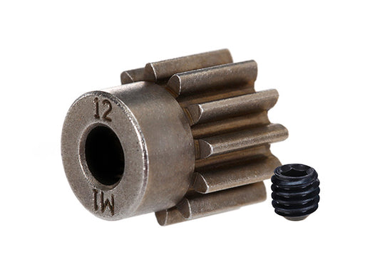 Gear, 12-T Pinion (1.0 Metric Pitch) (Fits 5Mm Shaft)/ Set Screw (Compatible With Steel Spur Gears)