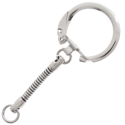 Key Chain w/Snake Chain Nickel Color LF/NF