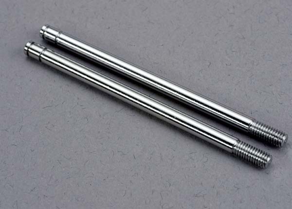 Traxxas Shock shafts, steel, chrome finish (long) (2)