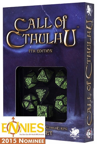 CALL OF CTHULHU DICE SET: 7TH EDITION BLACK-GREEN