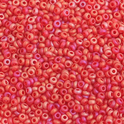 Czech Seed Bead  10/0 transparent red