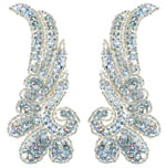 Motif Sequin/Beads 11x4.5cm Wings 2pc Silver