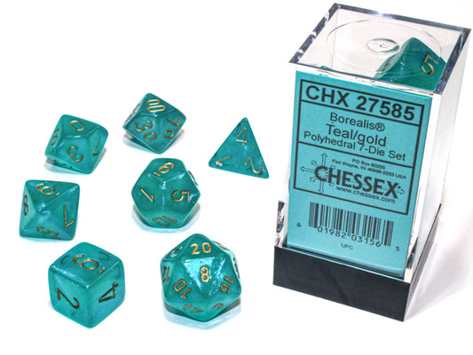 BOREALIS 7-DIE SET TEAL/GOLD LUMINARY