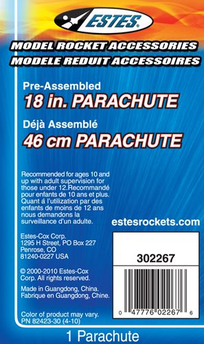 Estes Rockets 18" Parachute