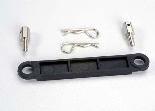 Traxxas Battery Hold Down Plate (Black)(2 Body Clips)